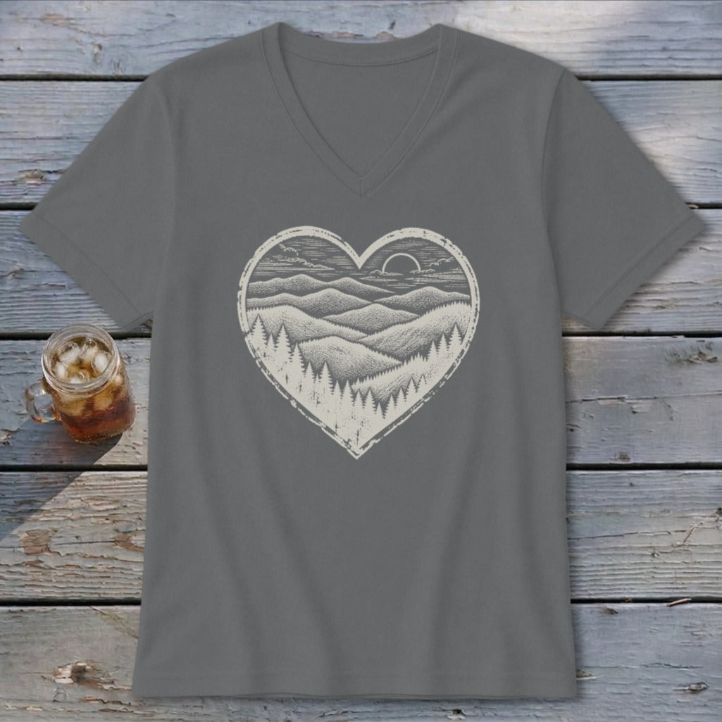 Ridge Heart V-neck