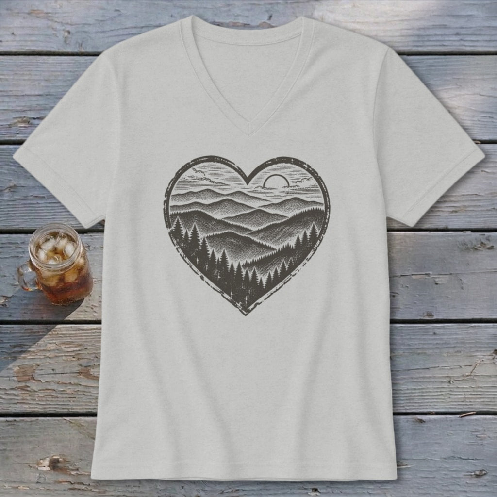 Ridge Heart V-neck