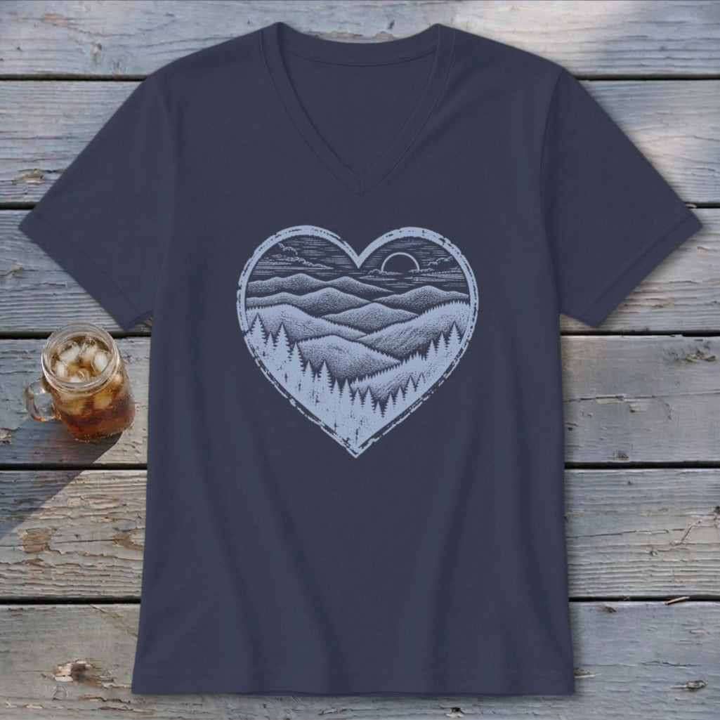 Ridge Heart V-neck
