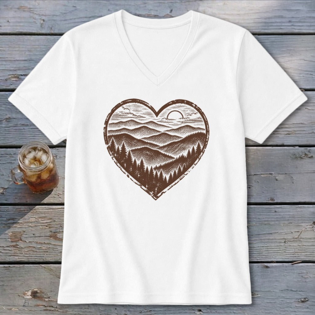 Ridge Heart V-neck