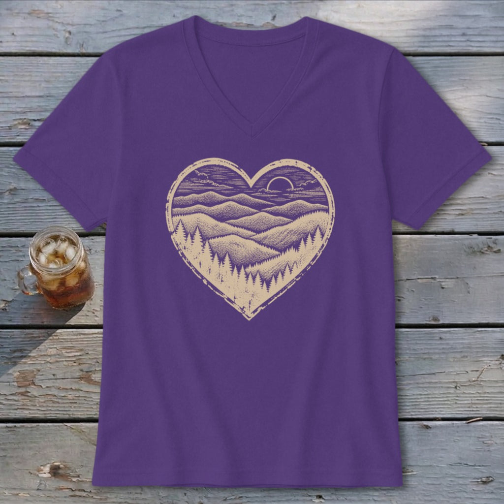 Ridge Heart V-neck