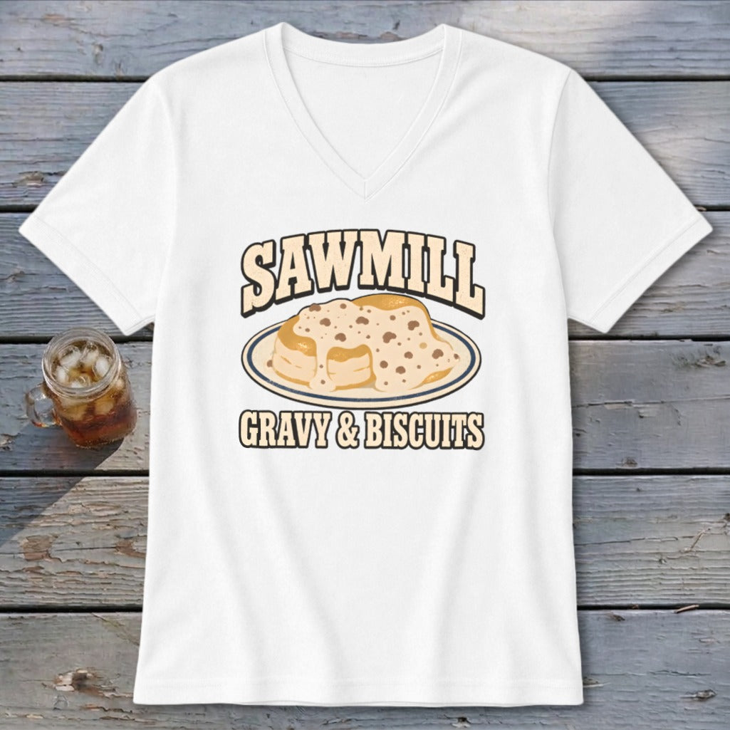 Sawmill Gravy & Biscuits V-neck