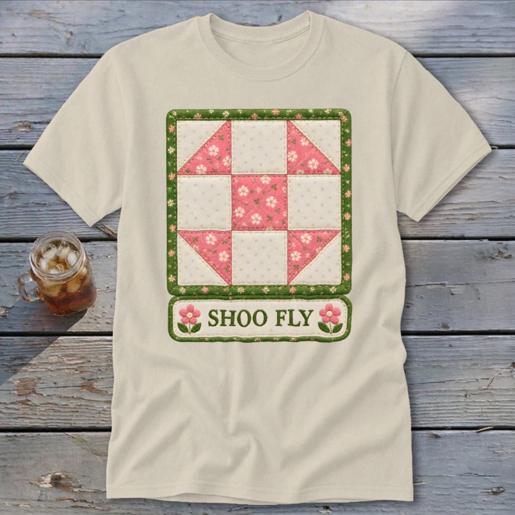 Shoo Fly Faux Quilt Block Classic Tee