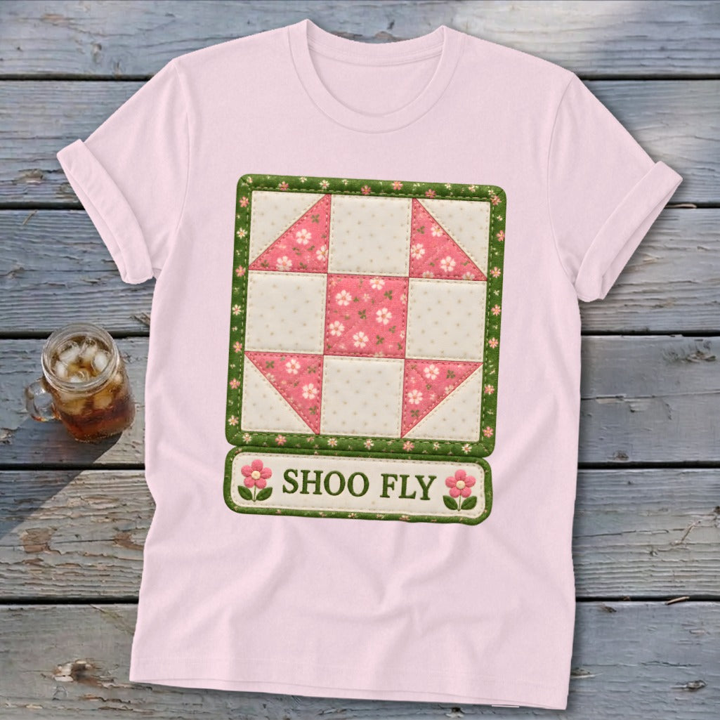 Shoo Fly Faux Quilt Block Softstyle Tee