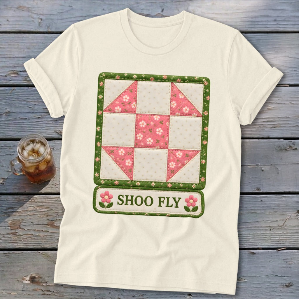 Shoo Fly Faux Quilt Block Softstyle Tee