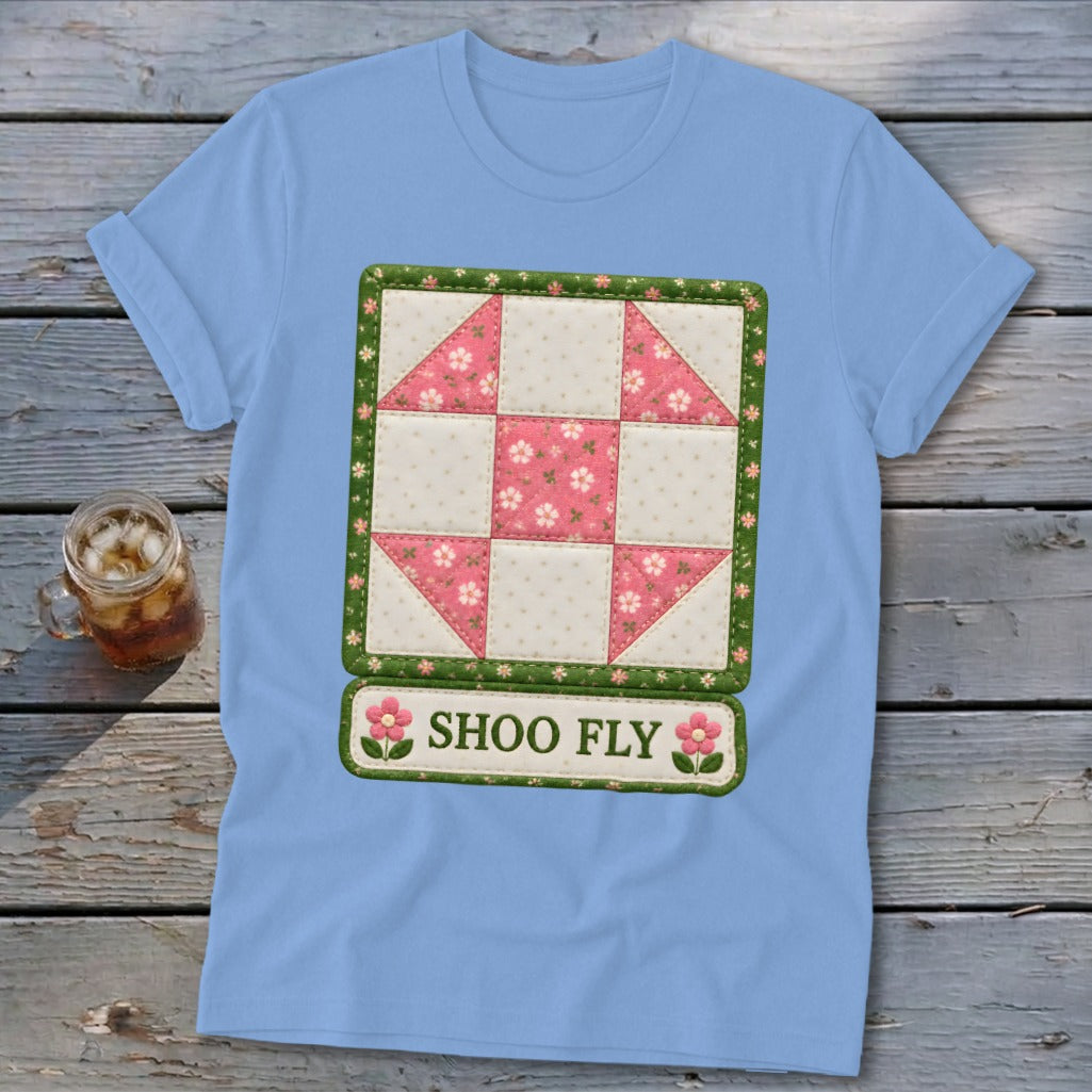 Shoo Fly Faux Quilt Block Softstyle Tee