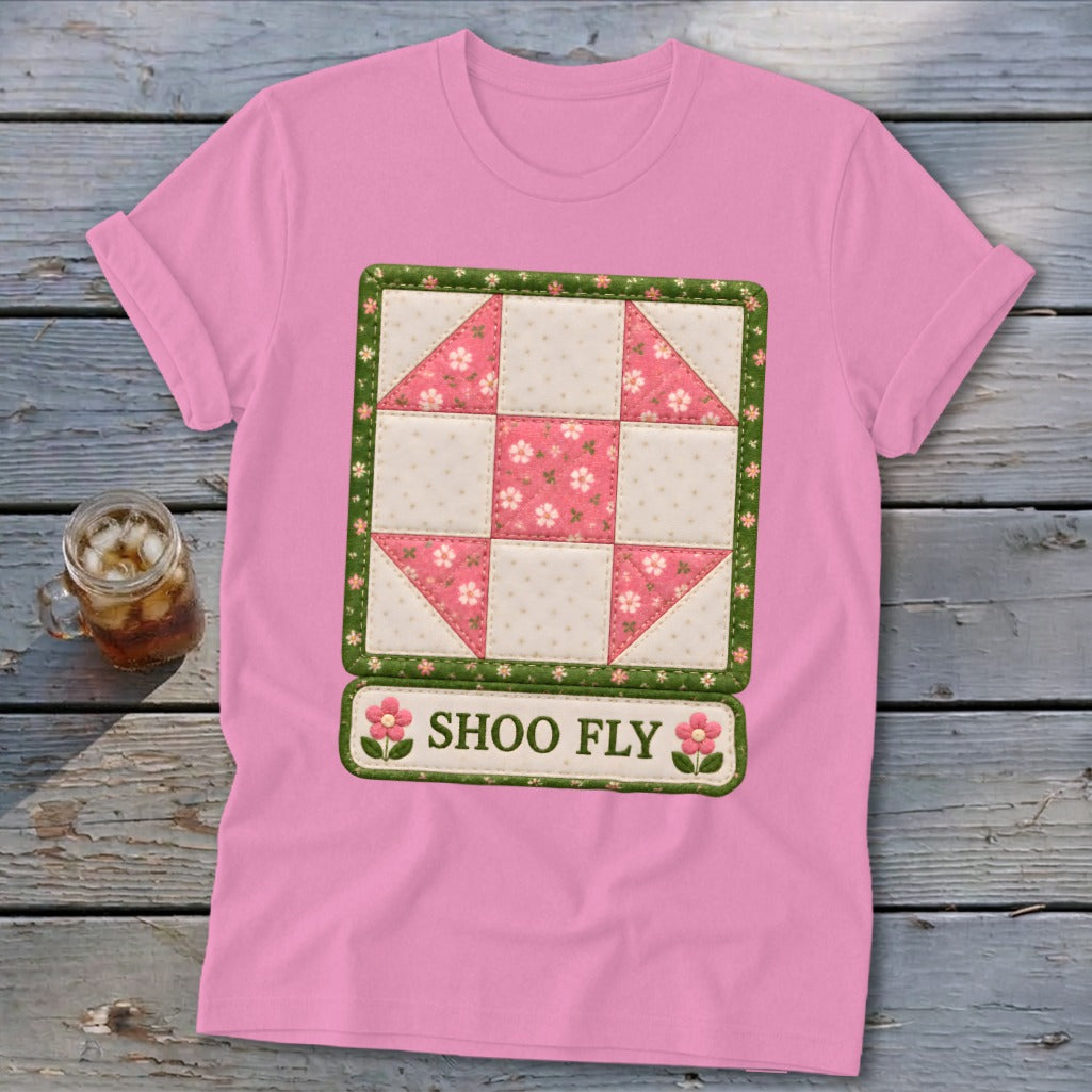 Shoo Fly Faux Quilt Block Softstyle Tee
