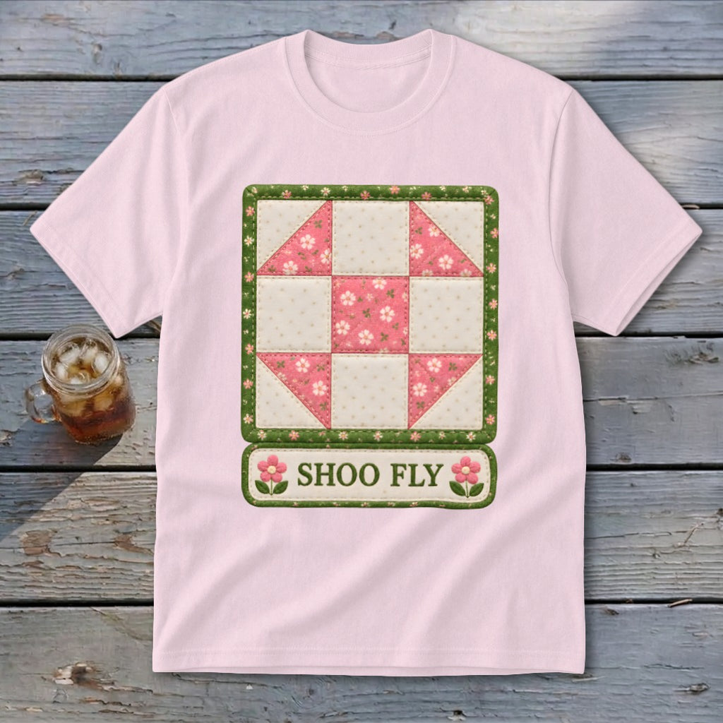 Shoo Fly Faux Quilt Block Youth Tee