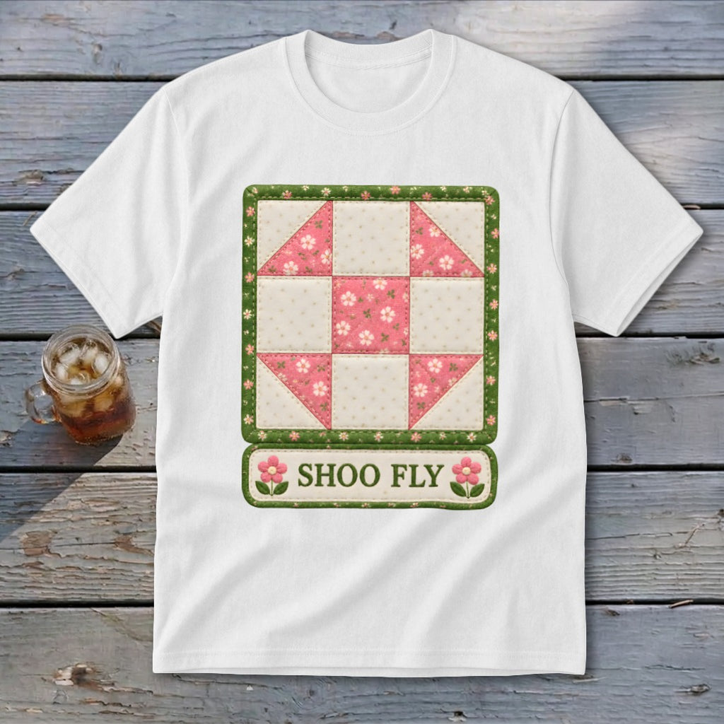 Shoo Fly Faux Quilt Block Youth Tee