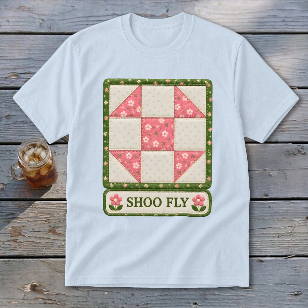 Shoo Fly Faux Quilt Block Youth Tee