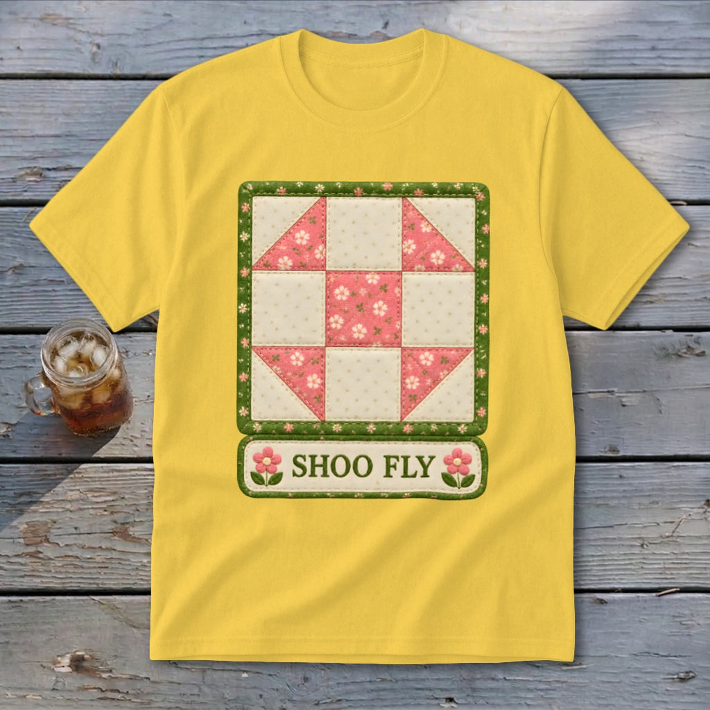 Shoo Fly Faux Quilt Block Youth Tee