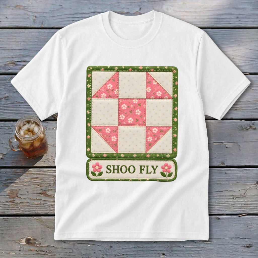 Shoo Fly Faux Quilt Block Youth Tee