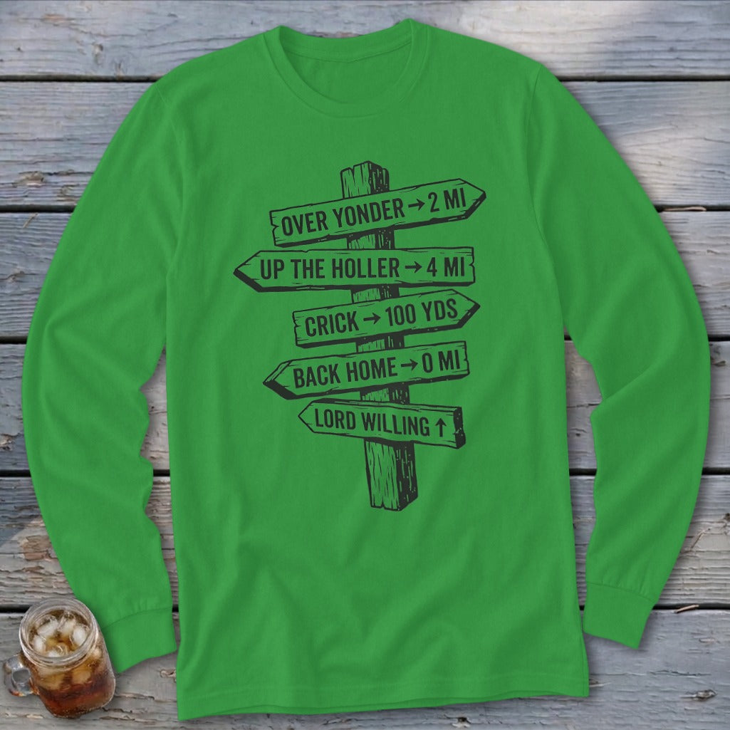 Sign Post Long Sleeve Tee