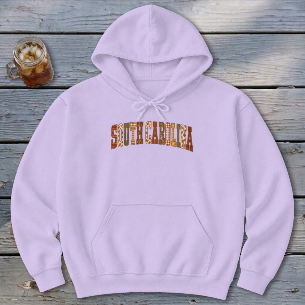 South Carolina Faux Embroidery Letters Hoodie