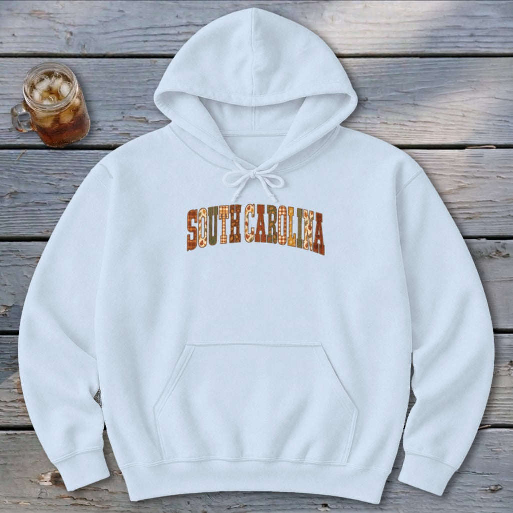 South Carolina Faux Embroidery Letters Hoodie