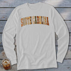 South Carolina Faux Embroidery Letters Long Sleeve Tee