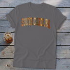 South Carolina Faux Embroidery Letters Softstyle Tee