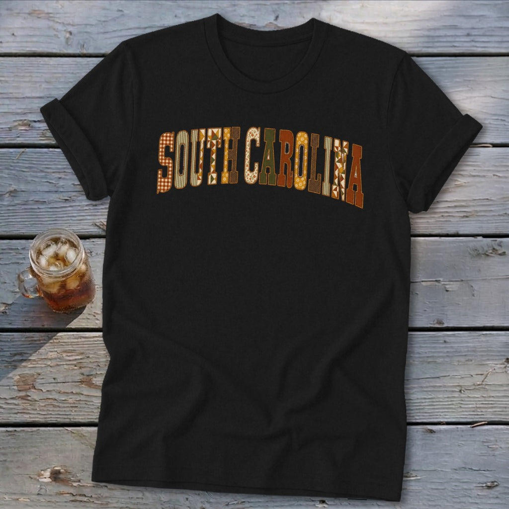 South Carolina Faux Embroidery Letters Softstyle Tee