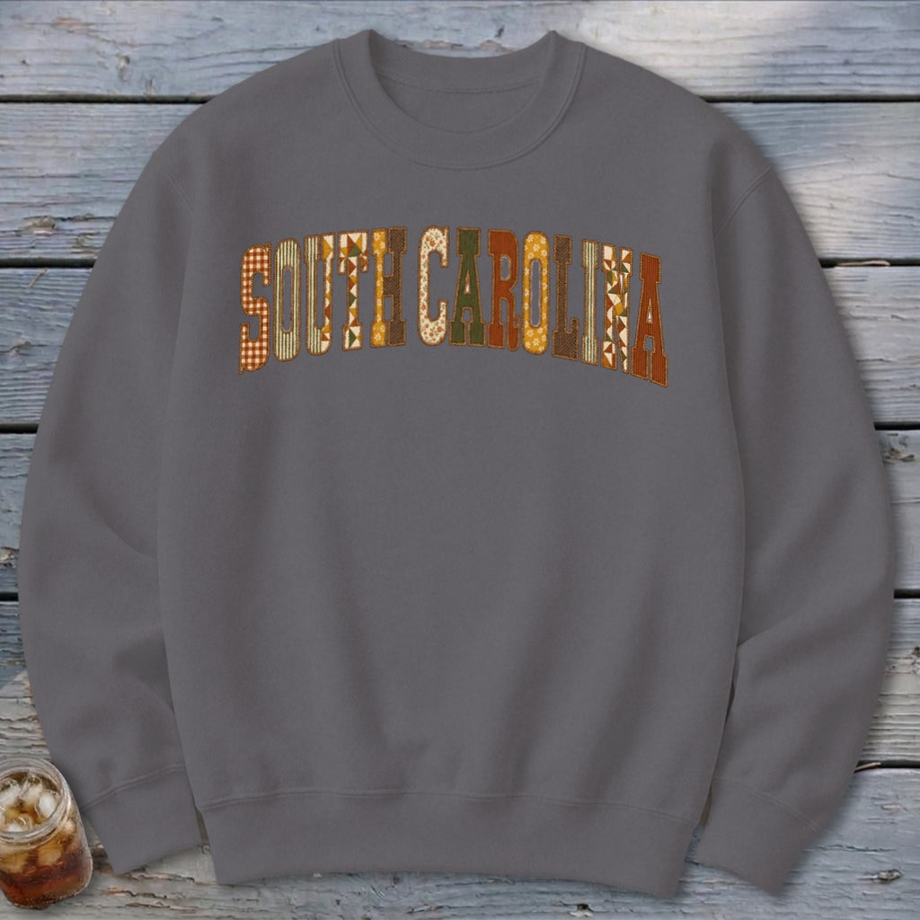 South Carolina Faux Embroidery Letters Sweatshirt