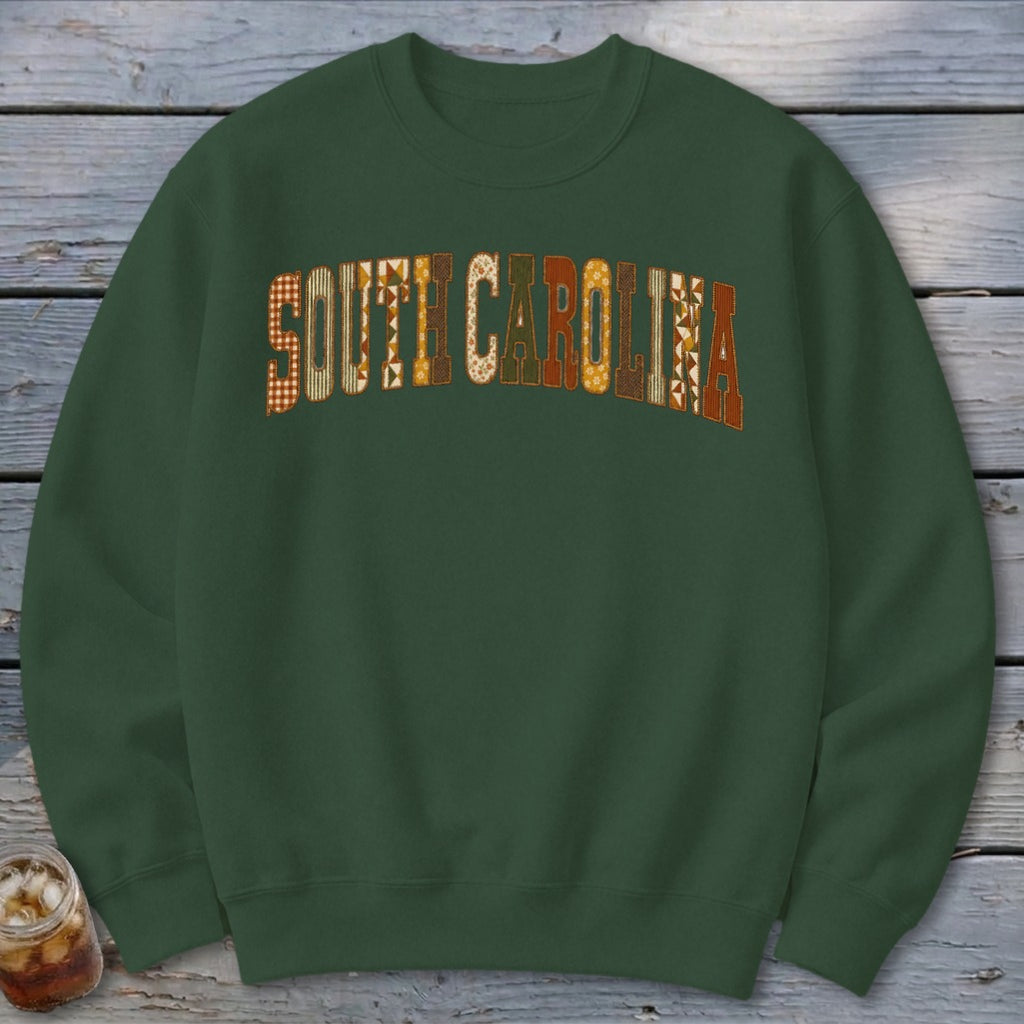 South Carolina Faux Embroidery Letters Sweatshirt