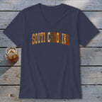 South Carolina Faux Embroidery Letters V-neck