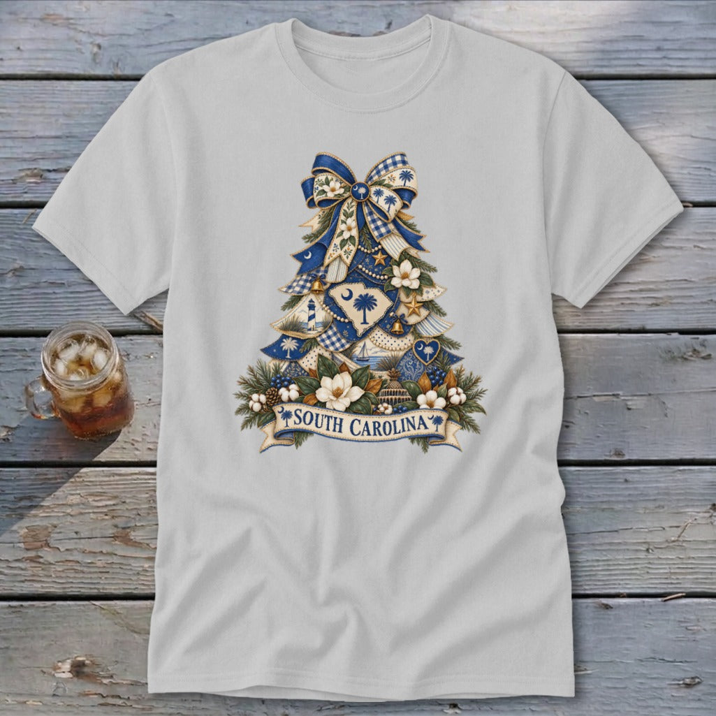 South Carolina Faux Patchwork Christmas Tree Classic Tee
