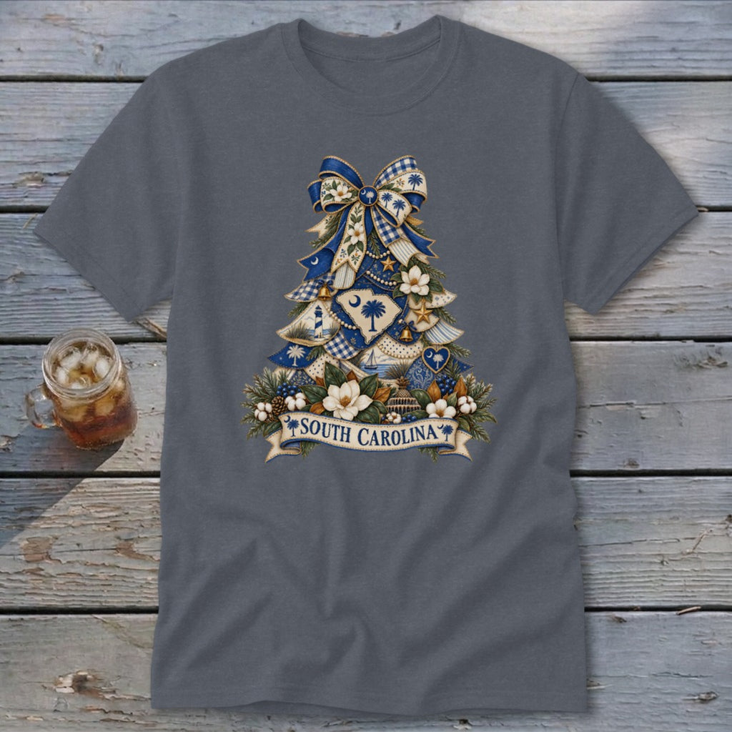 South Carolina Faux Patchwork Christmas Tree Classic Tee