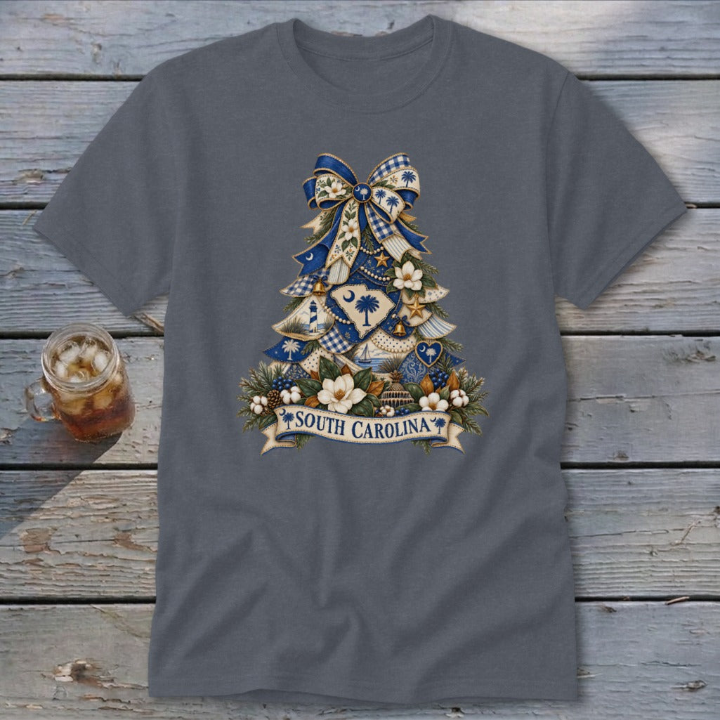 South Carolina Faux Patchwork Christmas Tree Classic Tee