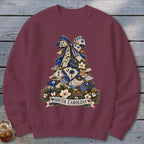 South Carolina Faux Patchwork Christmas Tree Sweatshirt