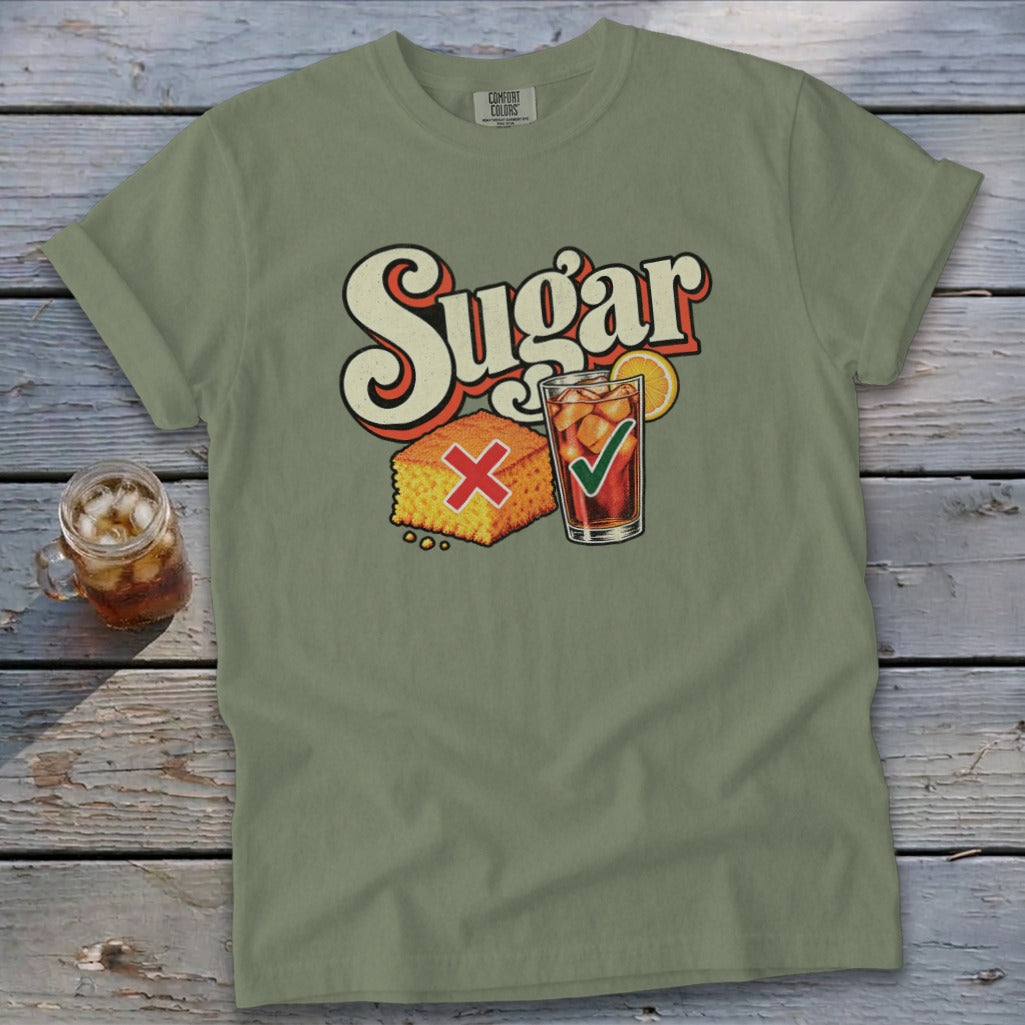 Sugar Tea Yes Signature Tee - Sage