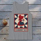 Sunbonnet Sue Faux Quilt Block Tank Top
