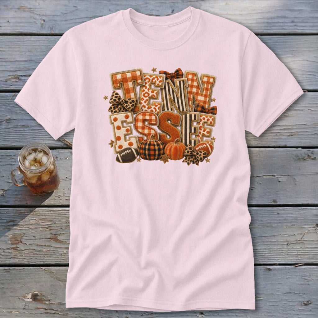 Tennessee Faux Chenille Fall Patch Classic Tee