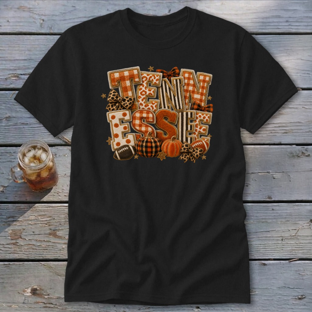 Tennessee Faux Chenille Fall Patch Classic Tee