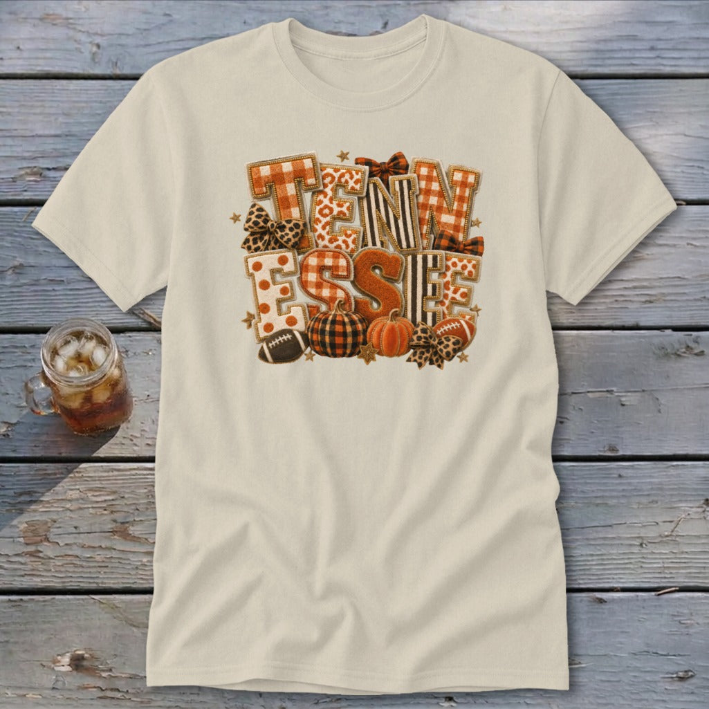 Tennessee Faux Chenille Fall Patch Classic Tee