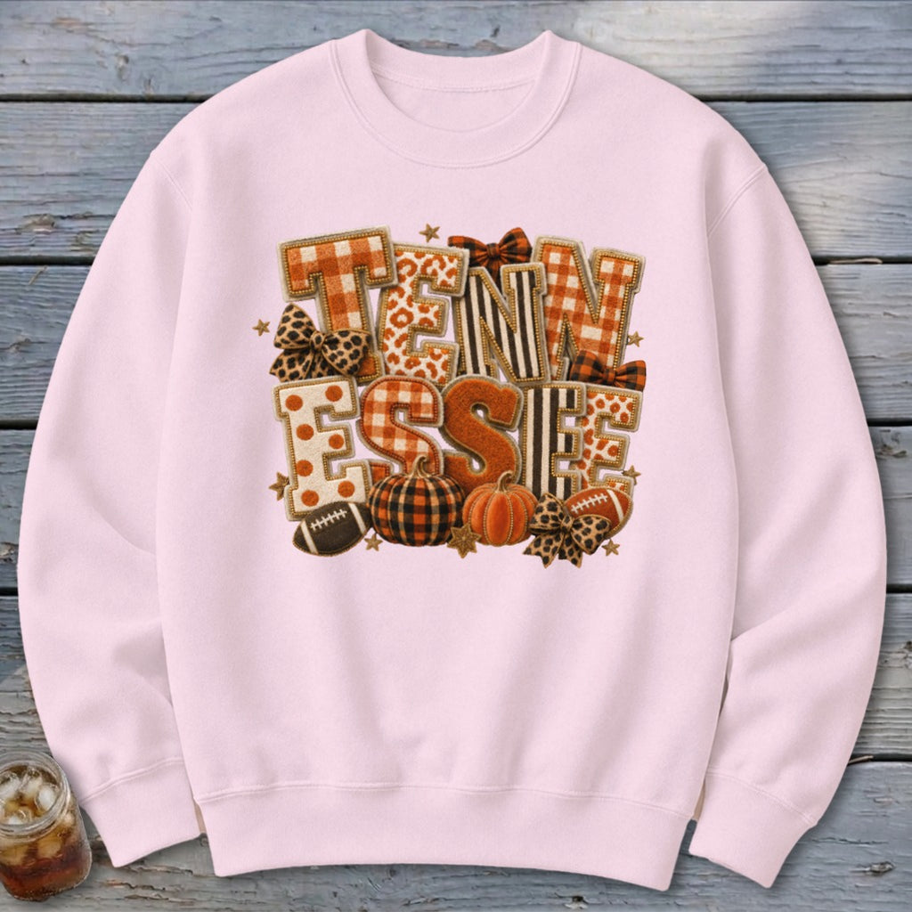 Tennessee Faux Chenille Fall Patch Sweatshirt