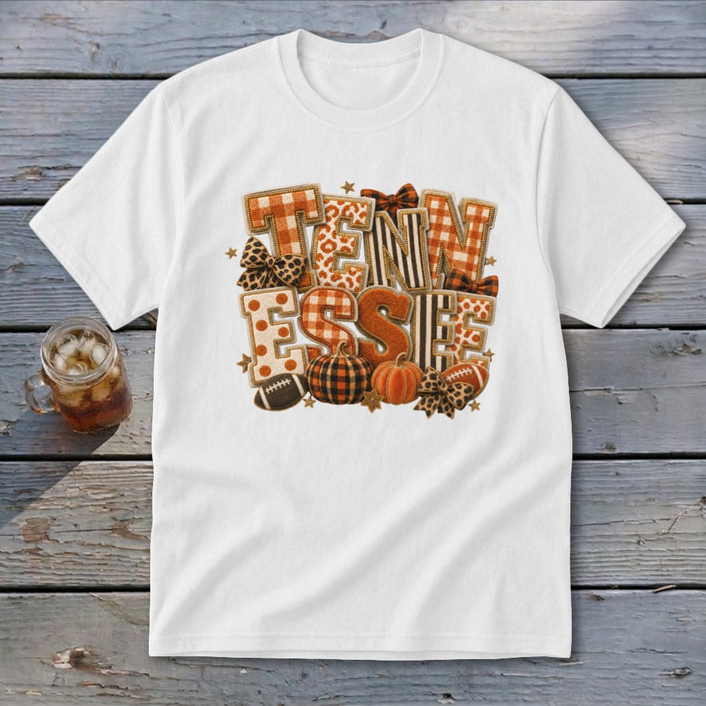 Tennessee Faux Chenille Fall Patch Youth Tee