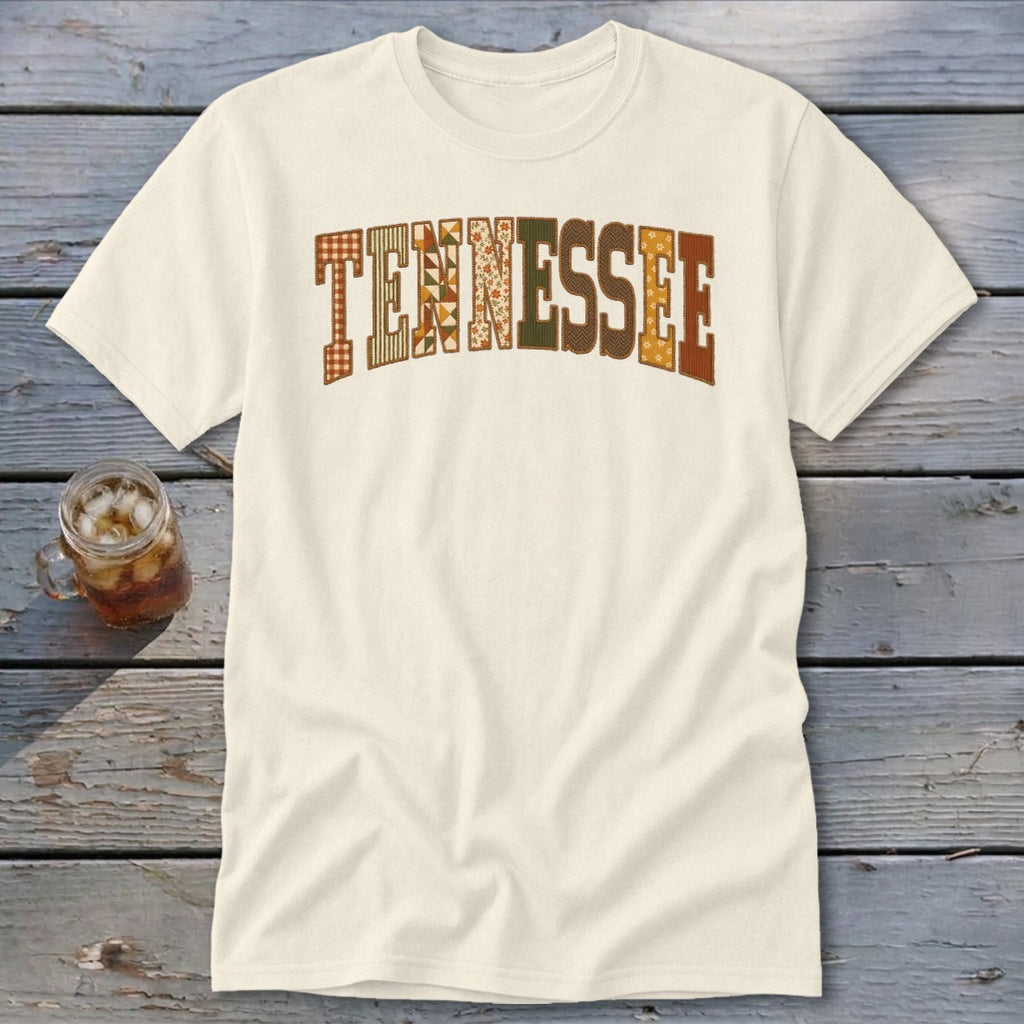 Tennessee Faux Embroidery Letters Classic Tee