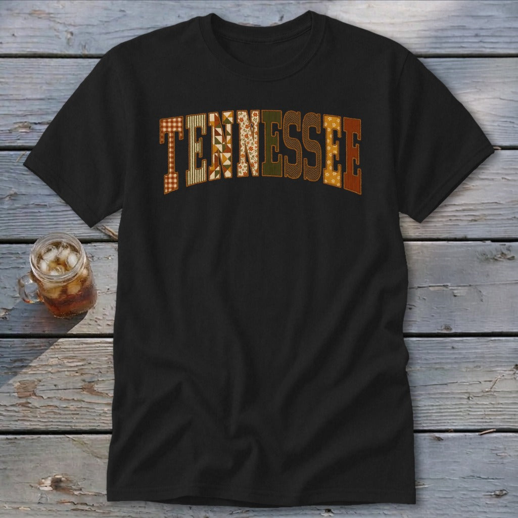 Tennessee Faux Embroidery Letters Classic Tee