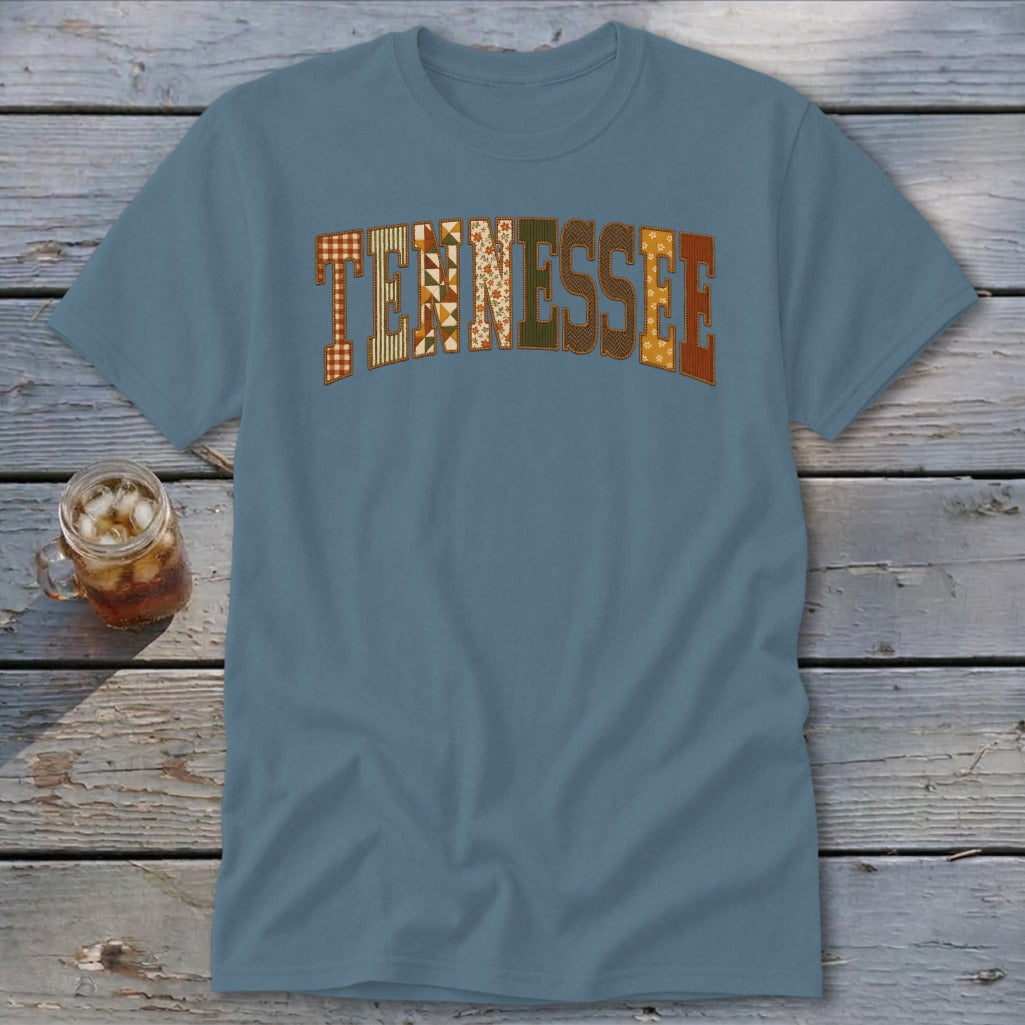 Tennessee Faux Embroidery Letters Classic Tee