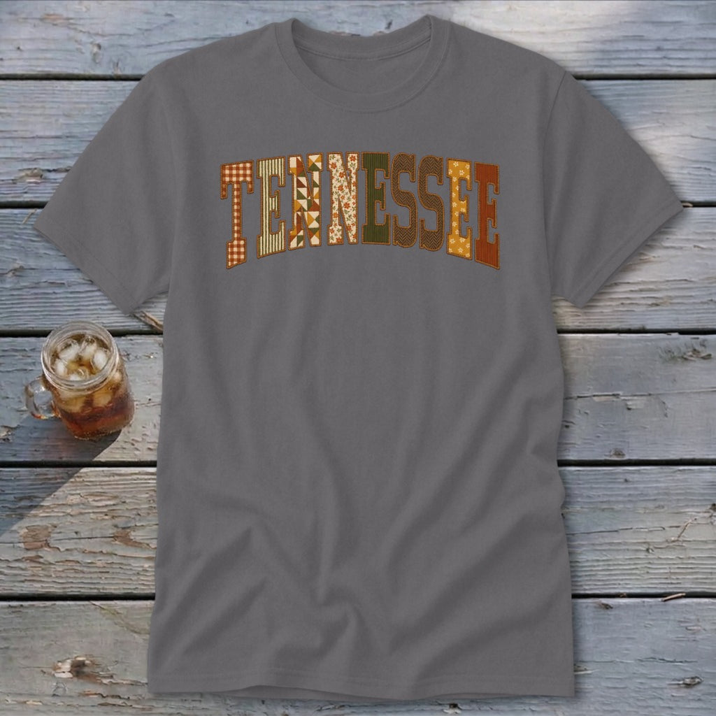 Tennessee Faux Embroidery Letters Classic Tee