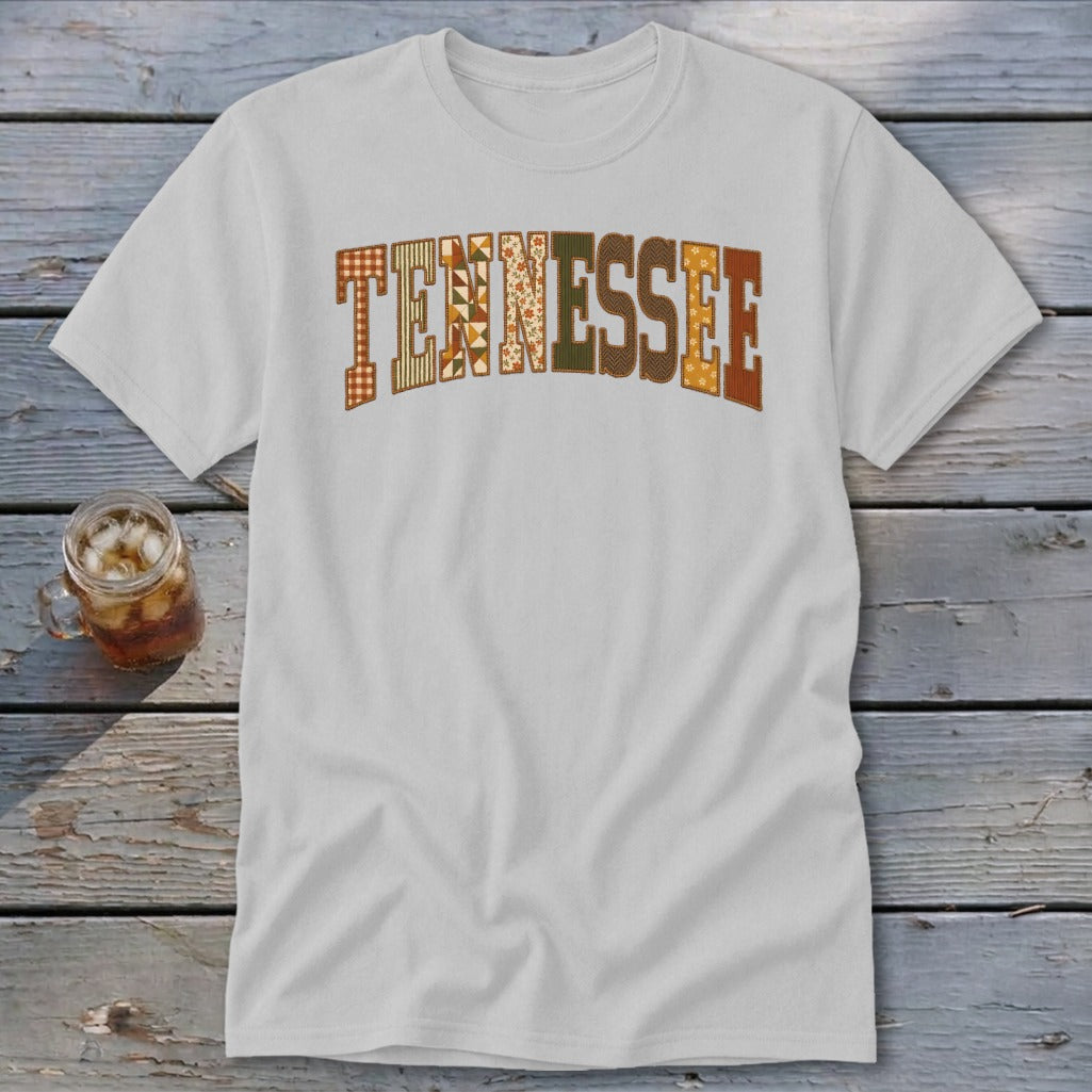 Tennessee Faux Embroidery Letters Classic Tee
