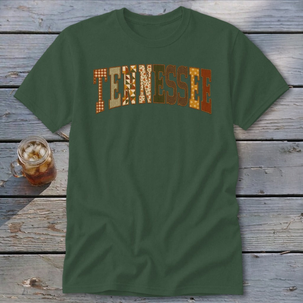 Tennessee Faux Embroidery Letters Classic Tee