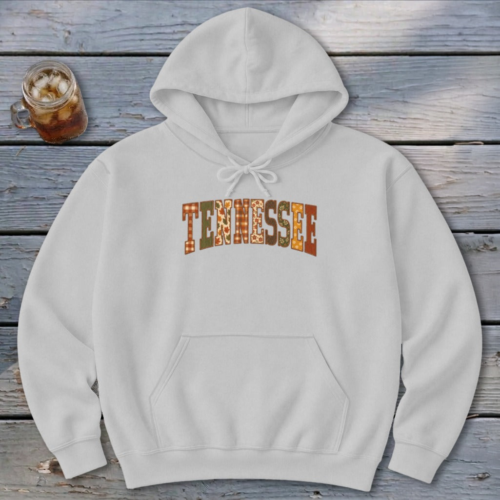 Tennessee Faux Embroidery Letters Hoodie