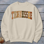 Tennessee Faux Embroidery Letters Sweatshirt