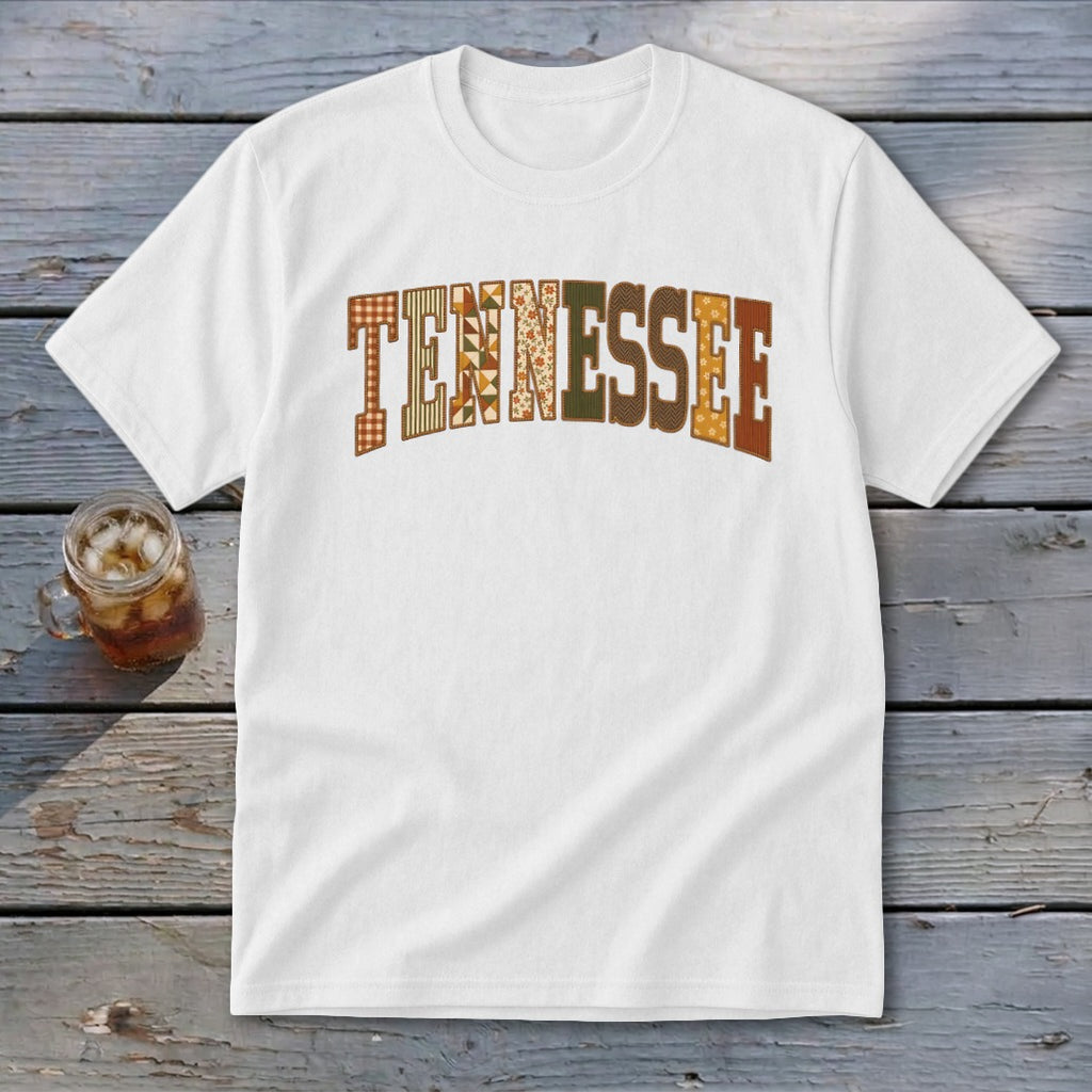 Tennessee Faux Embroidery Letters Youth Tee
