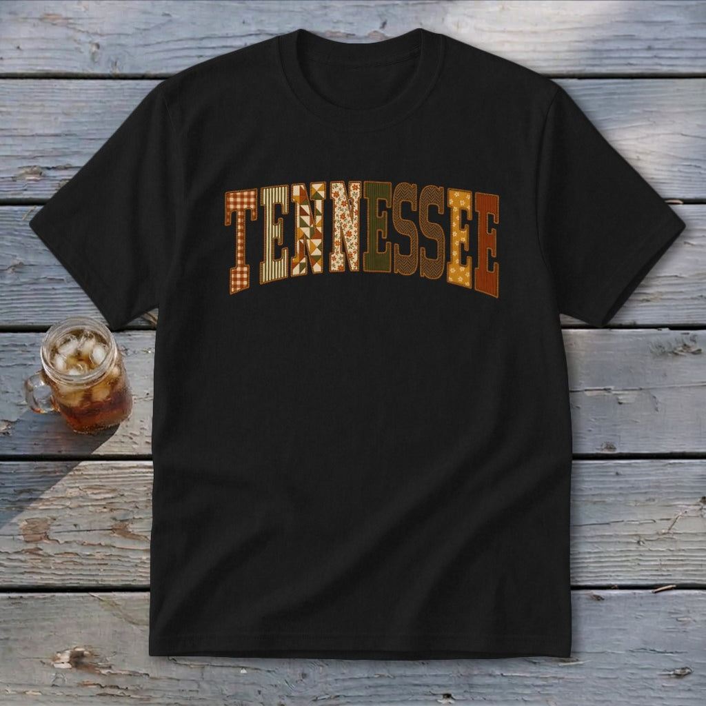 Tennessee Faux Embroidery Letters Youth Tee