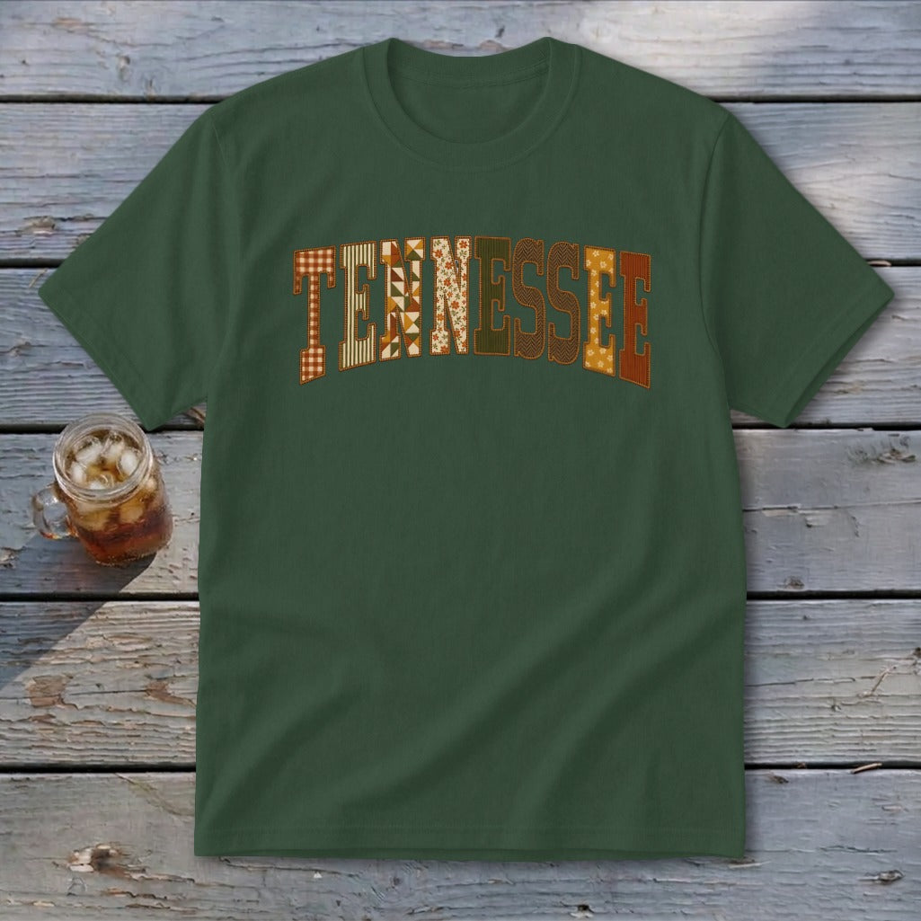 Tennessee Faux Embroidery Letters Youth Tee