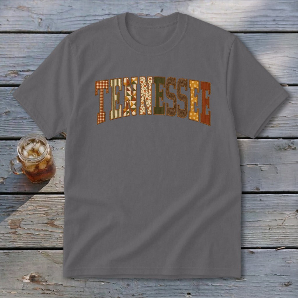 Tennessee Faux Embroidery Letters Youth Tee