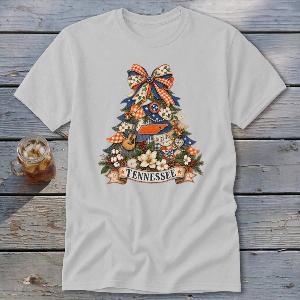 Tennessee Faux Patchwork Christmas Tree Classic Tee