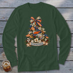 Tennessee Faux Patchwork Christmas Tree Long Sleeve Tee